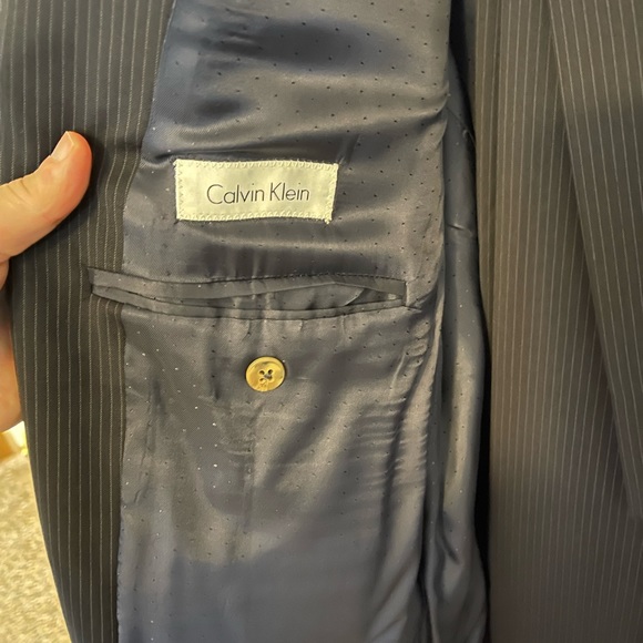 Calvin Klein Navy Blue pinstripe suit - Picture 4 of 4